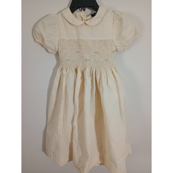 Land's End Yellow Gingham Dress Size 7 - Picture 1 of 9